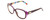 Profile View of Kate Spade HILDE Designer Reading Eye Glasses with Custom Cut Powered Lenses in Gloss Tortoise Havana Violet Purple Colorful Stripes Ladies Oval Full Rim Acetate 54 mm