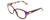 Profile View of Kate Spade HILDE Designer Bi-Focal Prescription Rx Eyeglasses in Gloss Tortoise Havana Violet Purple Colorful Stripes Ladies Oval Full Rim Acetate 54 mm