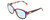 Profile View of Kate Spade HILDE Designer Progressive Lens Blue Light Blocking Eyeglasses in Gloss Tortoise Havana Violet Purple Colorful Stripes Ladies Oval Full Rim Acetate 54 mm