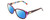 Profile View of Kate Spade HILDE Designer Polarized Sunglasses with Custom Cut Blue Mirror Lenses in Gloss Tortoise Havana Violet Purple Colorful Stripes Ladies Oval Full Rim Acetate 54 mm