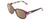 Profile View of Kate Spade HILDE Designer Polarized Sunglasses with Custom Cut Amber Brown Lenses in Gloss Tortoise Havana Violet Purple Colorful Stripes Ladies Oval Full Rim Acetate 54 mm