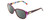 Profile View of Kate Spade HILDE Designer Polarized Sunglasses with Custom Cut Smoke Grey Lenses in Gloss Tortoise Havana Violet Purple Colorful Stripes Ladies Oval Full Rim Acetate 54 mm
