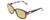 Profile View of Kate Spade HILDE Designer Polarized Reading Sunglasses with Custom Cut Powered Sun Flower Yellow Lenses in Gloss Tortoise Havana Violet Purple Colorful Stripes Ladies Oval Full Rim Acetate 54 mm