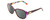 Profile View of Kate Spade HILDE Designer Polarized Reading Sunglasses with Custom Cut Powered Smoke Grey Lenses in Gloss Tortoise Havana Violet Purple Colorful Stripes Ladies Oval Full Rim Acetate 54 mm