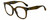Profile View of Kate Spade ATALIA Designer Reading Eye Glasses with Custom Cut Powered Lenses in Gloss Brown Havana Crystal Ladies Cat Eye Full Rim Acetate 52 mm