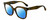 Profile View of Kate Spade ATALIA Designer Polarized Reading Sunglasses with Custom Cut Powered Blue Mirror Lenses in Gloss Brown Havana Crystal Ladies Cat Eye Full Rim Acetate 52 mm