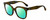 Profile View of Kate Spade ATALIA Designer Polarized Reading Sunglasses with Custom Cut Powered Green Mirror Lenses in Gloss Brown Havana Crystal Ladies Cat Eye Full Rim Acetate 52 mm