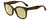 Profile View of Kate Spade ATALIA Designer Polarized Reading Sunglasses with Custom Cut Powered Sun Flower Yellow Lenses in Gloss Brown Havana Crystal Ladies Cat Eye Full Rim Acetate 52 mm