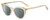 Profile View of Kate Spade JANALYNN Designer Polarized Sunglasses with Custom Cut Smoke Grey Lenses in Sparkly Glitter Beige Crystal Gold Ladies Cat Eye Full Rim Acetate 51 mm