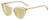 Profile View of Kate Spade JANALYNN Designer Polarized Reading Sunglasses with Custom Cut Powered Sun Flower Yellow Lenses in Sparkly Glitter Beige Crystal Gold Ladies Cat Eye Full Rim Acetate 51 mm