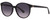 Profile View of Kate Spade ELIZA Women's Round Designer Sunglasses Black Gold/Grey Gradient 55mm