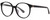 Profile View of Kate Spade ELIZA Designer Reading Eye Glasses with Custom Cut Powered Lenses in Gloss Black Gold Ladies Round Full Rim Acetate 55 mm