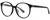 Profile View of Kate Spade ELIZA Designer Blue Light Blocking Eyeglasses in Gloss Black Gold Ladies Round Full Rim Acetate 55 mm