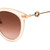 Close Up View of Kate Spade KEESEY Cat Eye Sunglasses Blush Crystal Rose Gold/Pink Gradient 53 mm