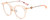 Profile View of Kate Spade KEESEY Designer Progressive Lens Prescription Rx Eyeglasses in Gloss Blush Pink Crystal Rose Gold Black Stripes Ladies Cat Eye Full Rim Acetate 53 mm