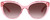 Front View of Kate Spade AMBERLEE Women Cateye Sunglasses Pink Crystal Red/Brown Gradient 55mm