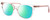 Profile View of Kate Spade ANDRIA Designer Polarized Reading Sunglasses with Custom Cut Powered Green Mirror Lenses in Gloss Pink Crystal Sparkly Glitter Ladies Cat Eye Full Rim Acetate 51 mm