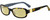Profile View of Kate Spade PAXTON2 Designer Polarized Reading Sunglasses with Custom Cut Powered Sun Flower Yellow Lenses in Dark Brown Tortoise Havana Gold Blue Floral Ladies Rectangular Full Rim Acetate 53 mm