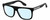 Profile View of Marc Jacobs 357/S Designer Blue Light Blocking Eyeglasses in Gloss Black White Unisex Square Full Rim Acetate 56 mm