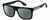 Profile View of Marc Jacobs 357/S Designer Polarized Sunglasses with Custom Cut Smoke Grey Lenses in Gloss Black White Unisex Square Full Rim Acetate 56 mm