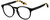 Profile View of Marc Jacobs 351/S Designer Reading Eye Glasses with Custom Cut Powered Lenses in Gloss Black Tortoise Havana Amber Brown Crystal Unisex Round Full Rim Acetate 52 mm