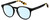 Profile View of Marc Jacobs 351/S Designer Blue Light Blocking Eyeglasses in Gloss Black Tortoise Havana Amber Brown Crystal Unisex Round Full Rim Acetate 52 mm