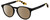 Profile View of Marc Jacobs 351/S Designer Polarized Sunglasses with Custom Cut Amber Brown Lenses in Gloss Black Tortoise Havana Amber Brown Crystal Unisex Round Full Rim Acetate 52 mm