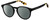 Profile View of Marc Jacobs 351/S Designer Polarized Reading Sunglasses with Custom Cut Powered Smoke Grey Lenses in Gloss Black Tortoise Havana Amber Brown Crystal Unisex Round Full Rim Acetate 52 mm