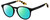 Profile View of Marc Jacobs 351/S Designer Polarized Reading Sunglasses with Custom Cut Powered Green Mirror Lenses in Gloss Black Tortoise Havana Amber Brown Crystal Unisex Round Full Rim Acetate 52 mm