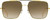 Front View of Marc Jacobs 486/S Unisex Pentagonal Designer Sunglasses in Gold/Amber Brown 56mm