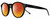 Profile View of Tommy Hilfiger TH 1795/S Designer Polarized Sunglasses with Custom Cut Red Mirror Lenses in Gloss Black Silver Unisex Round Full Rim Acetate 50 mm