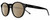 Profile View of Tommy Hilfiger TH 1795/S Designer Polarized Sunglasses with Custom Cut Amber Brown Lenses in Gloss Black Silver Unisex Round Full Rim Acetate 50 mm