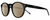 Profile View of Tommy Hilfiger TH 1795/S Designer Polarized Reading Sunglasses with Custom Cut Powered Amber Brown Lenses in Gloss Black Silver Unisex Round Full Rim Acetate 50 mm