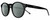 Profile View of Tommy Hilfiger TH 1795/S Designer Polarized Reading Sunglasses with Custom Cut Powered Smoke Grey Lenses in Gloss Black Silver Unisex Round Full Rim Acetate 50 mm