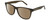 Profile View of Tommy Hilfiger TH 1712/S Designer Polarized Sunglasses with Custom Cut Amber Brown Lenses in Dark Brown Crystal Unisex Square Full Rim Acetate 54 mm