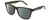 Profile View of Tommy Hilfiger TH 1712/S Designer Polarized Sunglasses with Custom Cut Smoke Grey Lenses in Dark Brown Crystal Unisex Square Full Rim Acetate 54 mm