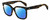 Profile View of Rag&Bone RNB1018/S Designer Polarized Sunglasses with Custom Cut Blue Mirror Lenses in Dark Tortoise Havana Brown Amber Gold Ladies Square Full Rim Acetate 56 mm
