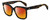 Profile View of Rag&Bone RNB1018/S Designer Polarized Sunglasses with Custom Cut Red Mirror Lenses in Dark Tortoise Havana Brown Amber Gold Ladies Square Full Rim Acetate 56 mm
