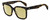 Profile View of Rag&Bone RNB1018/S Designer Polarized Reading Sunglasses with Custom Cut Powered Sun Flower Yellow Lenses in Dark Tortoise Havana Brown Amber Gold Ladies Square Full Rim Acetate 56 mm