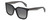 Profile View of Rag&Bone RNB1018/S Womens Square Sunglasses in Black Crystal/Polarized Grey 56mm