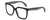 Profile View of Rag&Bone RNB1018/S Designer Reading Eye Glasses with Custom Cut Powered Lenses in Gloss Black Grey Crystal Ladies Square Full Rim Acetate 56 mm