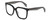 Profile View of Rag&Bone RNB1018/S Designer Progressive Lens Prescription Rx Eyeglasses in Gloss Black Grey Crystal Ladies Square Full Rim Acetate 56 mm