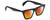 Profile View of Rag&Bone RNB1025/S Designer Polarized Sunglasses with Custom Cut Red Mirror Lenses in Dark Green Crystal Gold Ladies Cat Eye Full Rim Acetate 51 mm