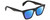 Profile View of Rag&Bone RNB1025/S Designer Polarized Sunglasses with Custom Cut Blue Mirror Lenses in Dark Green Crystal Gold Ladies Cat Eye Full Rim Acetate 51 mm