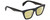 Profile View of Rag&Bone RNB1025/S Designer Polarized Reading Sunglasses with Custom Cut Powered Sun Flower Yellow Lenses in Dark Green Crystal Gold Ladies Cat Eye Full Rim Acetate 51 mm
