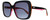 Profile View of Rag&Bone RNB1033/G/S Women's Sunglasses Black Orange Crystal/Grey Gradient 55 mm