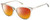 Profile View of Rag&Bone RNB1035/S Designer Polarized Sunglasses with Custom Cut Red Mirror Lenses in Light Moss Green Crystal Silver Ladies Square Full Rim Acetate 55 mm