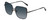 Profile View of Rag&Bone RNB1054/G/S Women Sunglasses Black Gold Crystal/Grey Blue Gradient 58mm
