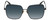 Front View of Rag&Bone RNB1054/G/S Women Sunglasses Black Gold Crystal/Grey Blue Gradient 58mm