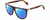 Profile View of Rag&Bone RNB1056/S Designer Polarized Sunglasses with Custom Cut Blue Mirror Lenses in Gloss Tortoise Havana Brown Amber Gold Unisex Semi-Circular Full Rim Acetate 57 mm